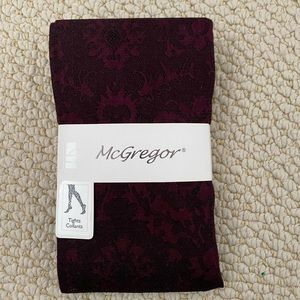 McGregor patterned maroon/burgundy tights